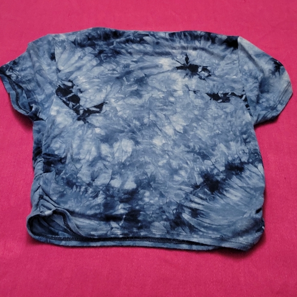 💵3/$20 AntiStar Tie-Dye Blue Super Soft Crop Top  Size Small - Picture 8 of 12
